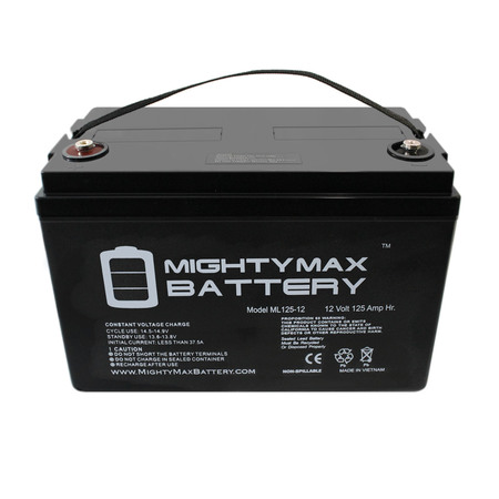 Mighty Max Battery 12V 125AH SLA Battery for Solar / Wind Storage Deep Cycle Batteries ML125-123